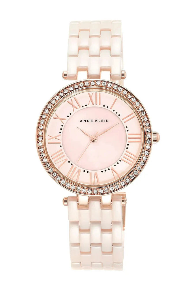Anne Klein Women’s Ceramic Bracelet Watch – Model AK/2130RGLP