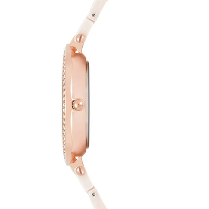 Anne Klein Women’s Ceramic Bracelet Watch – Model AK/2130RGLP
