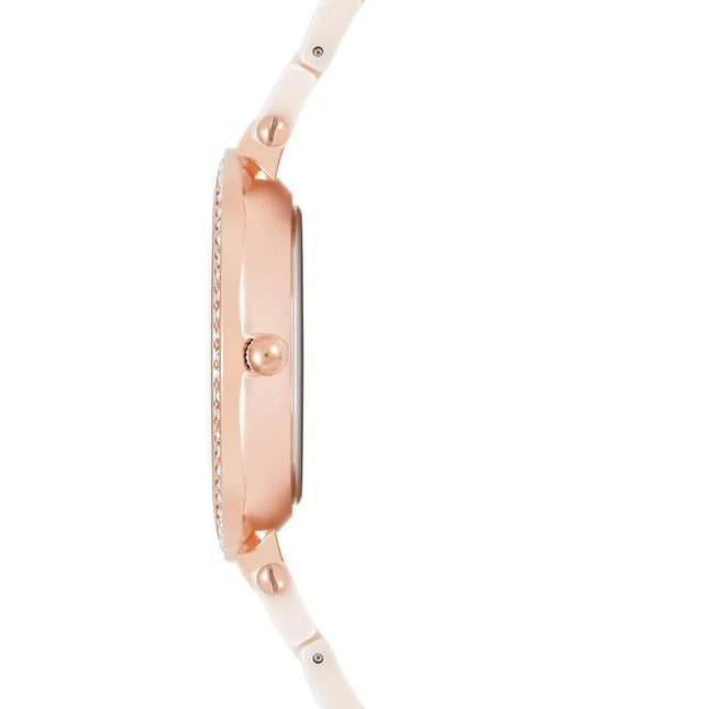 Anne Klein Women’s Ceramic Bracelet Watch – Model AK/2130RGLP