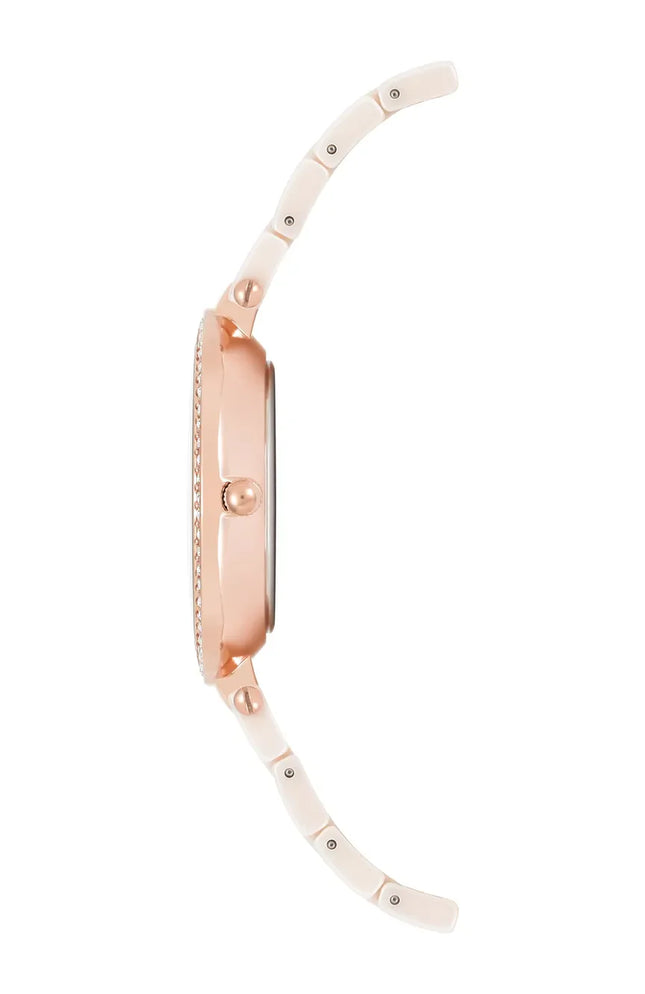 Anne Klein Women’s Ceramic Bracelet Watch – Model AK/2130RGLP