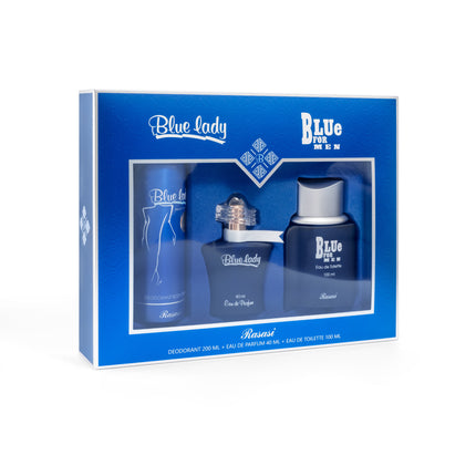 Rasasi Blue Lady & Blue for Men Fragrance Gift Set