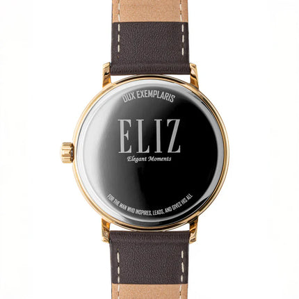ساعة رجالية ELIZ ES8950G1GCO جلد وستانلس ستيل بعقارب وتاريخ
