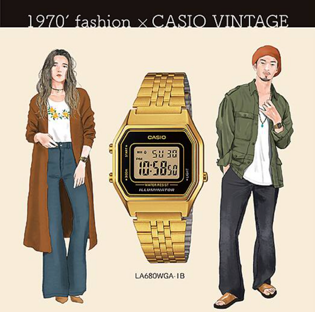 ساعة كاسيو LA680WGA-1B الكلاسيكية للجنسين