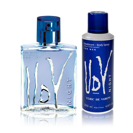 Ulric De Varens For Night EDT 100ML + 200ML Deodorant Set