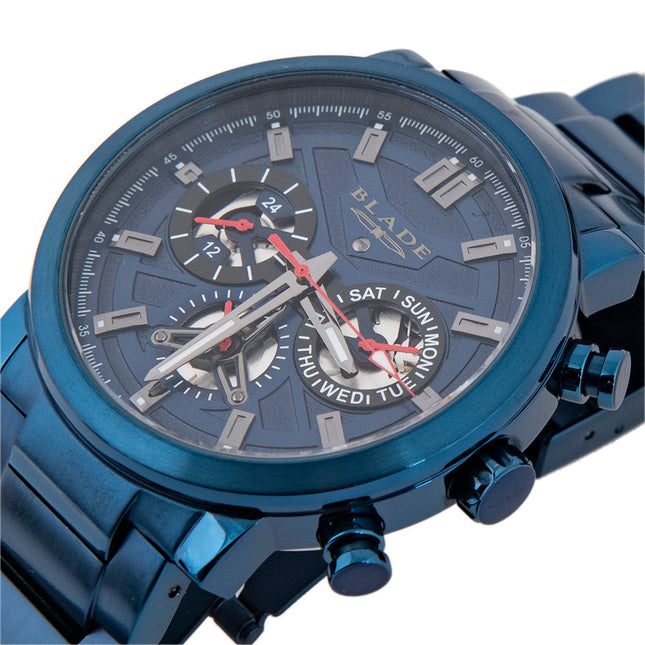 BLADE Aztec 3585G2BBB Blue SS Case and Band Men's Watch-Impulse Warehouse UAE