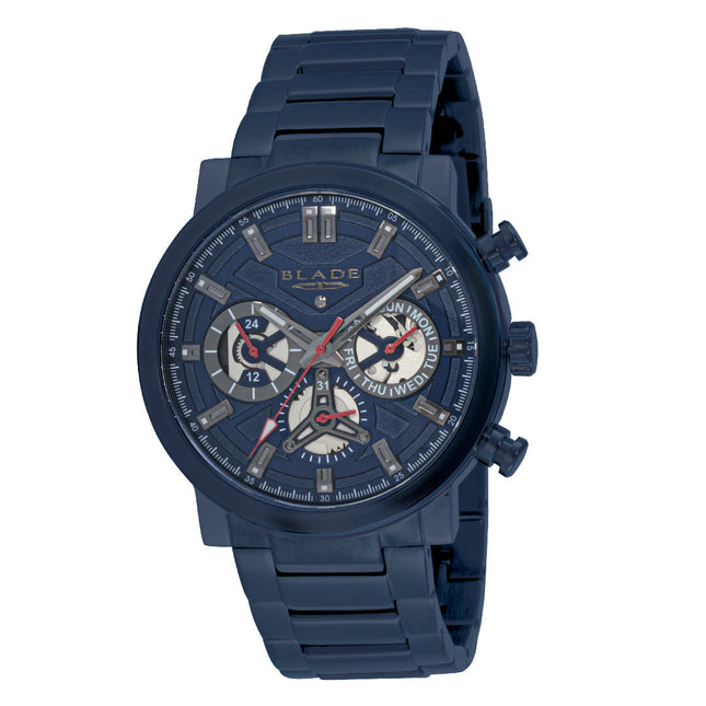 BLADE Aztec 3585G2BBB Blue SS Case and Band Men's Watch-Impulse Warehouse UAE
