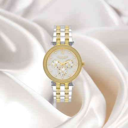 BLADE Dazzle Ivory 3632L2TST SS Case & Band Multifunction Women's Watch-xpressionsstyle