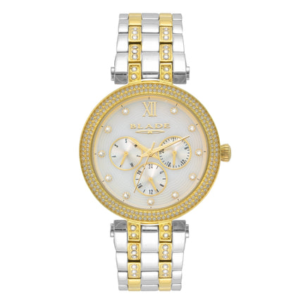 BLADE Dazzle Ivory 3632L2TST SS Case & Band Multifunction Women's Watch-xpressionsstyle