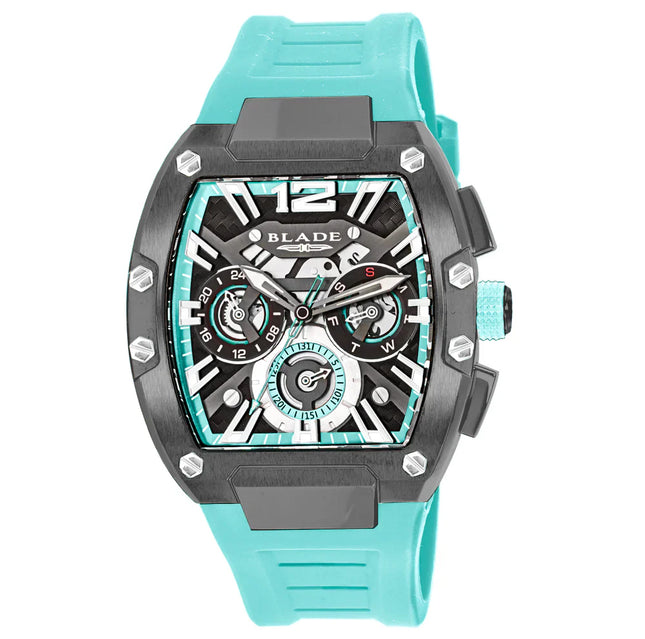 BLADE Magnifique Aqua-Dark 3652G5AUI SS & Silicone Strap Multifunction Men's Watch-Impulse Warehouse UAE
