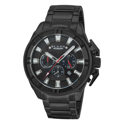 BLADE Crossfire Imprint 3675G2NNN SS Case & Band Multifunction Men's Watch-xpressionsstyle