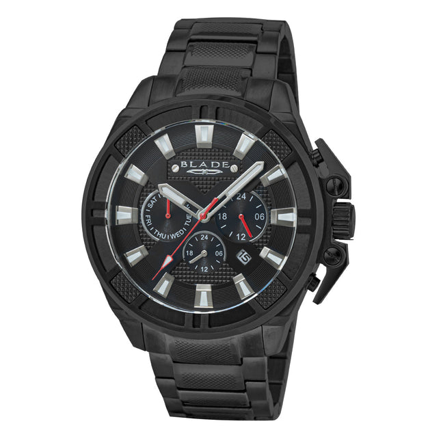 BLADE Crossfire Imprint 3675G2NNN SS Case & Band Multifunction Men's Watch-xpressionsstyle