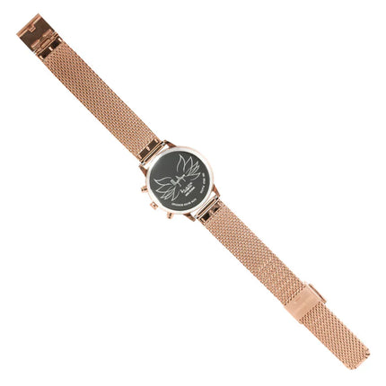 BLADE Venus Pink 3688L2RPR SS Case & Mesh Strap Multifunction Women's Watch