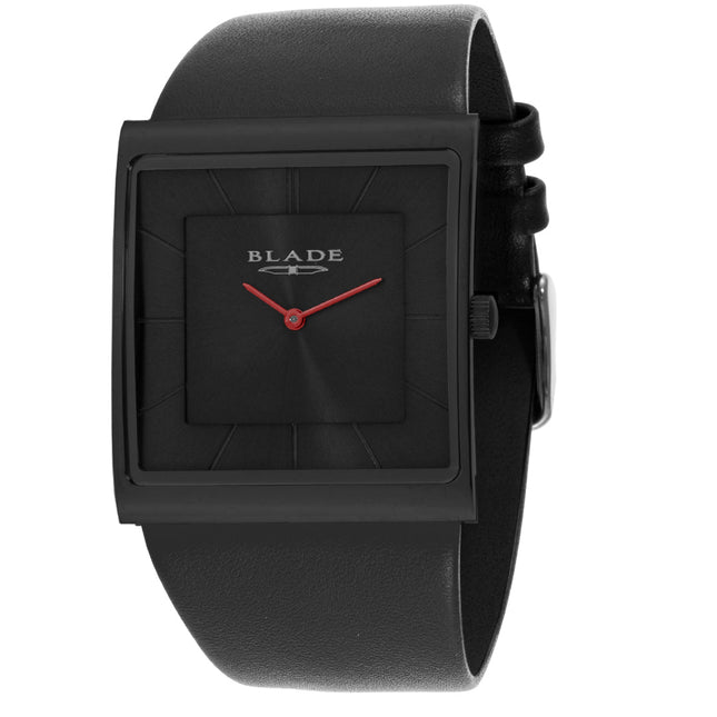 BLADE Freedom 3701G1NNN SS Case Black Leather Strap Men's Watch-Impulse Warehouse UAE