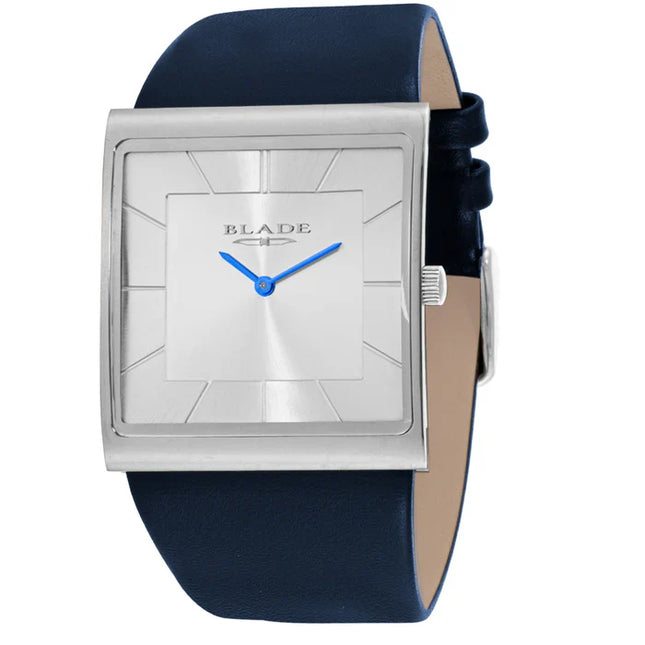 BLADE Freedom Cobalt 3701G1SSB SS & Leather Strap 2-Hands Men's Watch