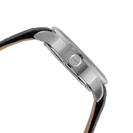 ساعة يد رجالية أوتوماتيكية BLADE Sempre White 3704G1SSN بحزام جلدي وستانلس ستيل