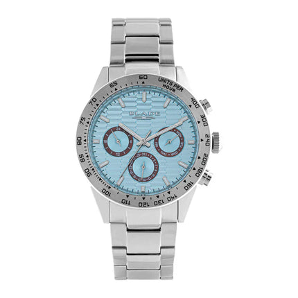ساعة رجالية متعددة الوظائف BLADE Echelon SS Aqua 3708G2SIS بهيكل وسوار من الستانلس ستيل