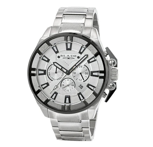 BLADE Crossfire Mono 3712G2MSS SS Case & Band Multifunction Men’s Watch