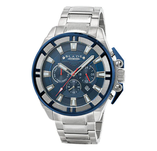 BLADE Crossfire Blue 3712G2ZBS SS Case & Band Multifunction Men’s Watch