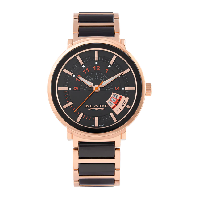 BLADE Jazz Crimson 3728G4RNN – ساعة رجالية كوارتز بتاريخ ياباني من مجموعة ديناميكو
