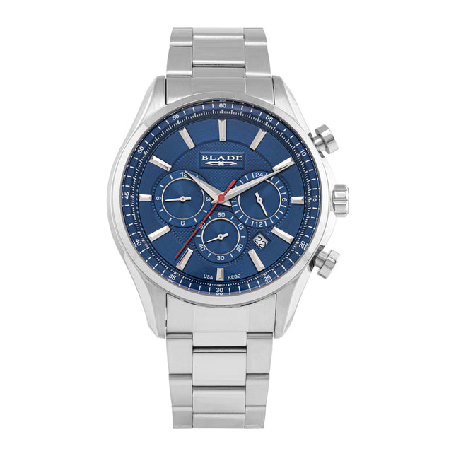 ساعة يد رجالية BLADE Panache Blue 3729G2SBS – مجموعة Agenda بوظائف متعددة وعرض الوقت المزدوج