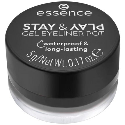 Essence Stay & Play Gel Eyeliner Pot 01 Black-xpressionsstyle