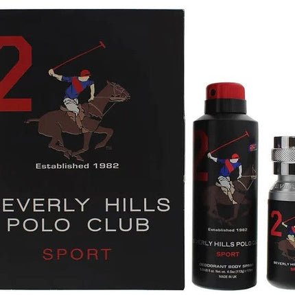 Beverly Hills Polo Club Sport No 2 Gift Set for Men EDT-xpressionsstyle