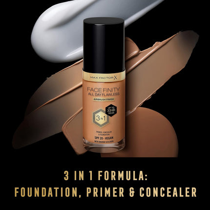 Max Factor Facefinity 3-in-1 All Day Flawless Liquid Foundation, SPF 20 - 76 Warm Golden-xpressionsstyle