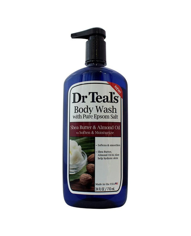 Dr Teal's Epsom Salt Body Wash Shea Butter & Almond Oil 710ml-xpressionsstyle