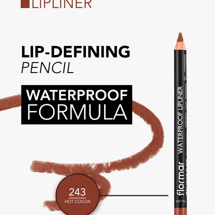 Flormar Waterproof Lipliner Pencil - 243 Hot Cocoa