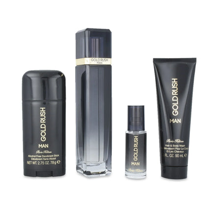 Paris Hilton Gold Rush Man Set Edt 100ml + Edt 15ml + Hair & Bw 90ml + Deodorant Stick 78g-xpressionsstyle