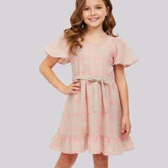 Girl’S All Over Embroidered Dress