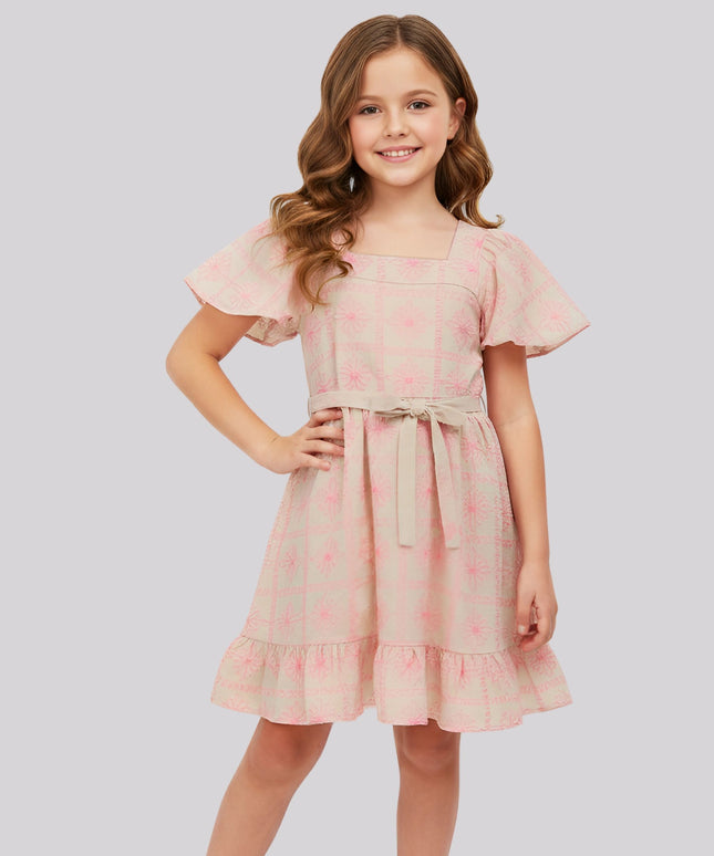 Girl’S All Over Embroidered Dress