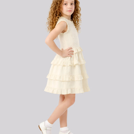 Girl's Casual Ruffle Dress – image 3
