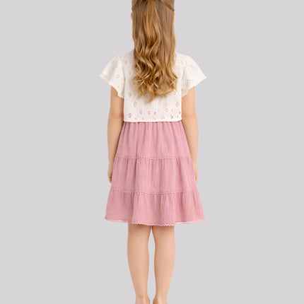 Girl's Casual Dress  With Shrug – image 2
