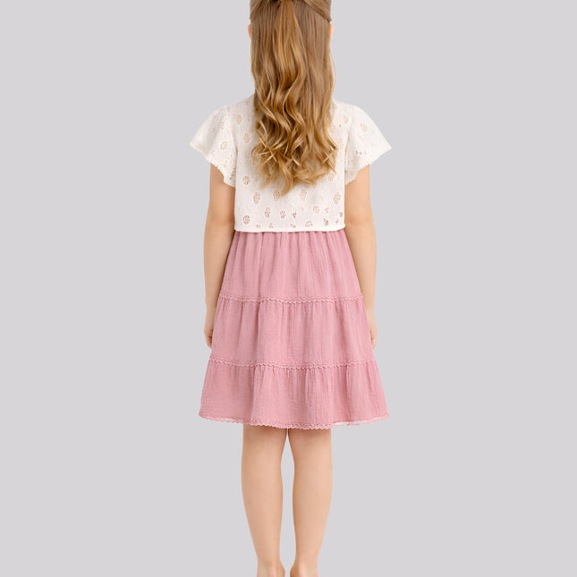 Girl's Casual Dress  With Shrug – image 2
