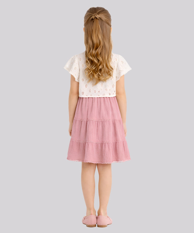 Girl's Casual Dress  With Shrug – image 2