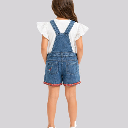 Girl's Top & Short Dungaree Set – image 2
