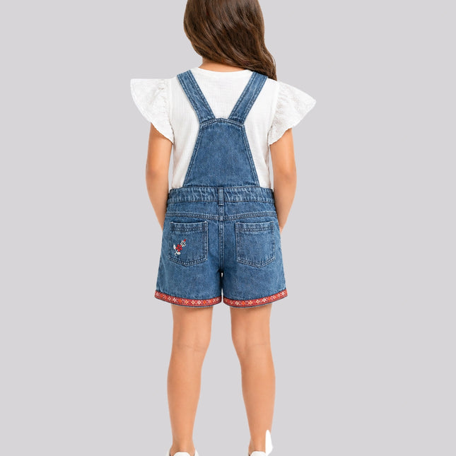 Girl's Top & Short Dungaree Set – image 2