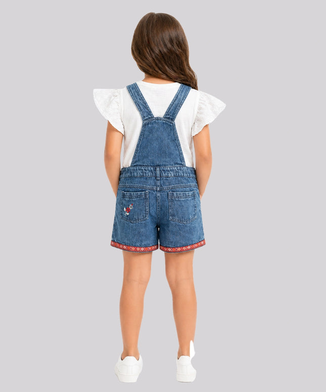 Girl's Top & Short Dungaree Set – image 2