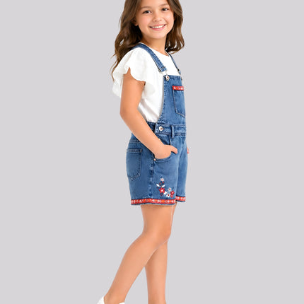Girl's Top & Short Dungaree Set – image 3