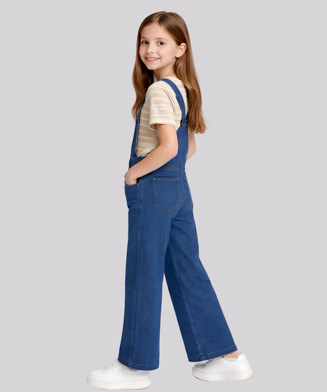 Girl's Top & Long Dungaree Set – image 2