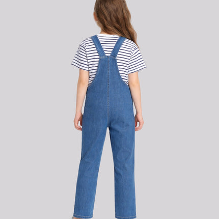 Girl's Top & Long Dungaree Set – image 3