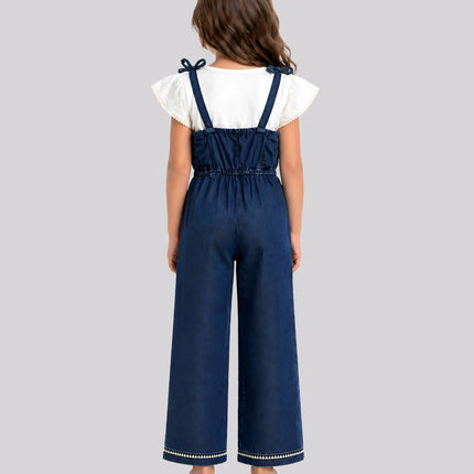 Girl's Top & Long Dungaree Set – image 2