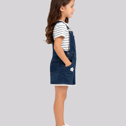 Girl's Top & Short Dungaree Set – image 2