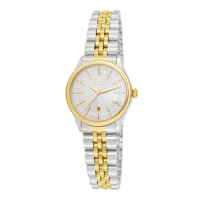 ELIZ ES8893L2TST SS Case & Band Date Women's Watch