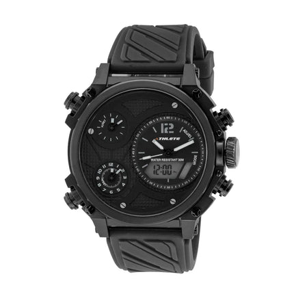 ELIZ ES8780G8NGN PC Case & Silicone Strap Analog-Digital Men's Watch