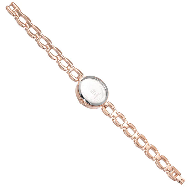 ساعة يد نسائية ELIZ ES8846L2RPR بهيكل ومينا معدني 3 عقارب
