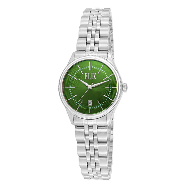 ELIZ ES8893L2SES SS Case & Band Calendar Women's Watch