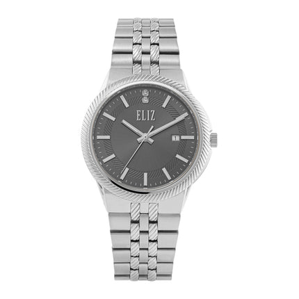 ELIZ ES8943G2SGS SS Case & Band Calendar Men's Watch