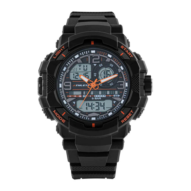 ELIZ ES8966G8NAN PU Case & Strap Analog-Digital Men's Watch
